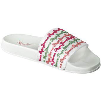 Pepe Jeans Slider Colors Pantolette in weiß