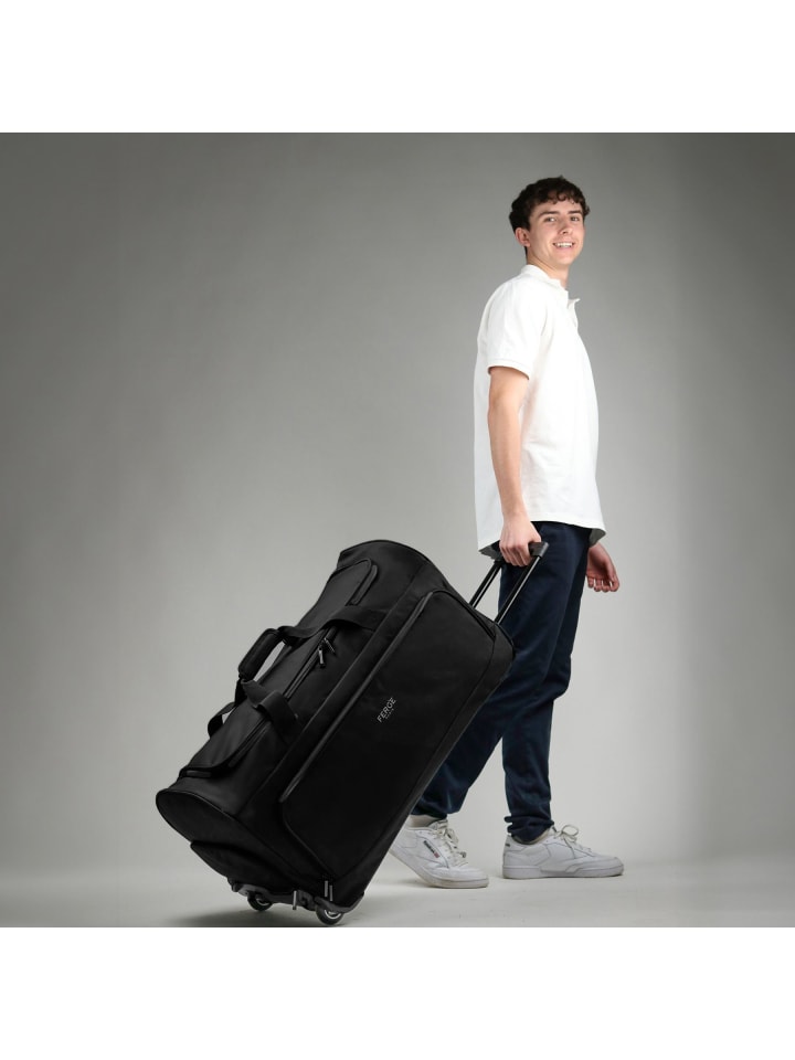 FERGÉ Reisetasche mit Rollen wasserabweisend Reisetasche mit Rollen groß Paris in schwarz günstig kaufen onesize