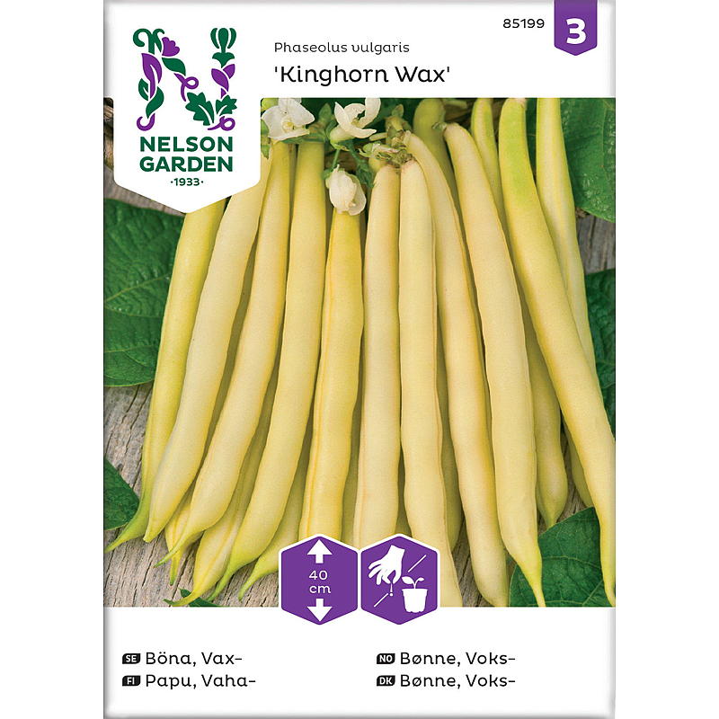 Nelson garden Frø Bønne Voks-, Kinghorn Wax