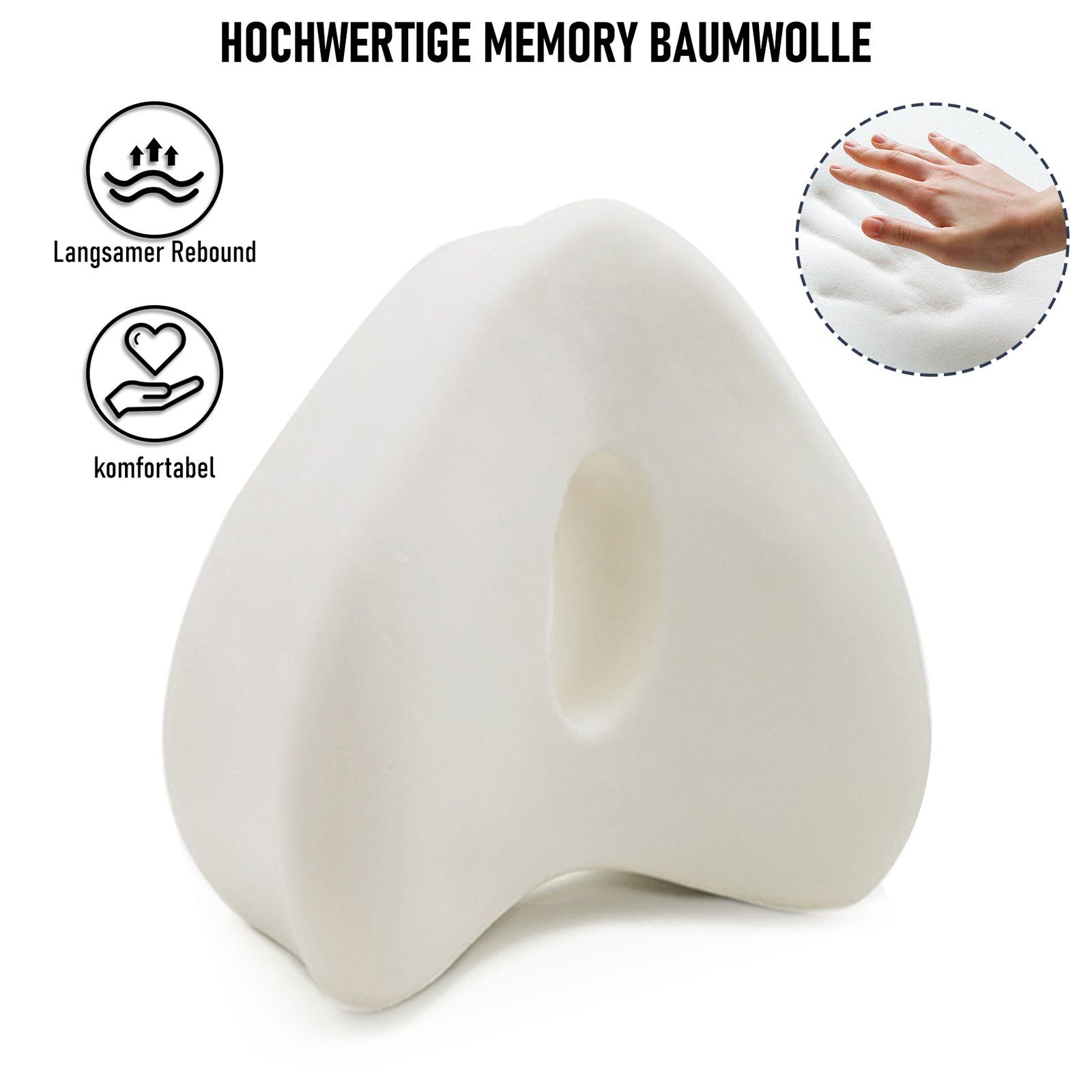 CALIYO Kniekissen Kniekissen für Seitenschläfer, Beinkissen Memory Foam Orthopädisches, Aus hochwertigem Polyester und Memory-Schaum gefertigt