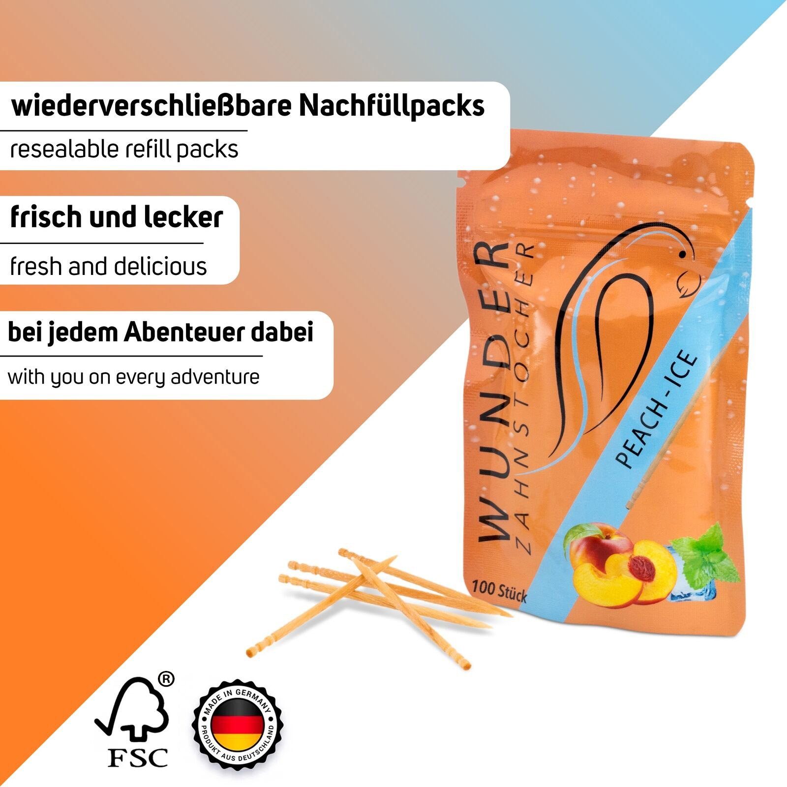 Wunder Zahnstocher Mundpflegecenter Wunder Zahnstocher mit Geschmack - Fruit Crush Pack