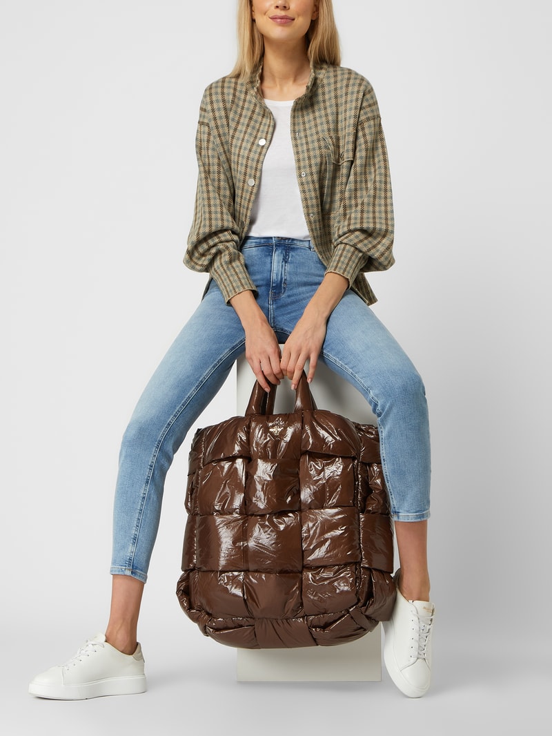 Shopper aus Textil in mittelbraun