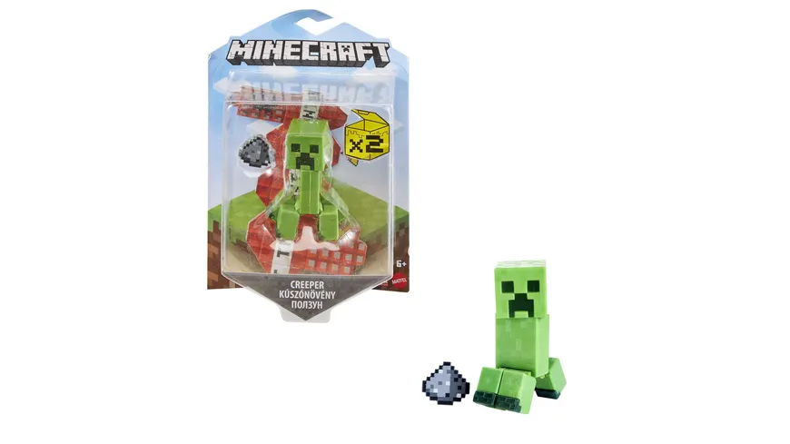 Minecraft Craft-A-Block Figuren aus dem Sortiment, authentischer Charakter aus dem Videospiel, 1 Stück, sortiert