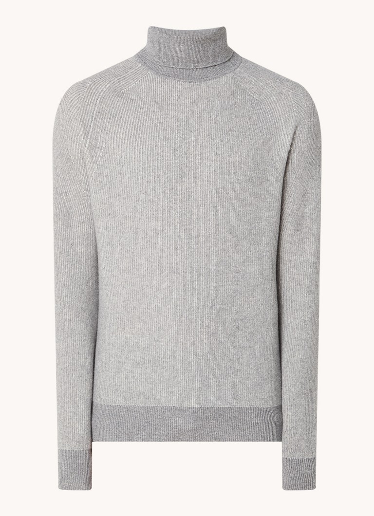 Boggi Milano Fine-knit sweater in virgin wool with turtleneck
