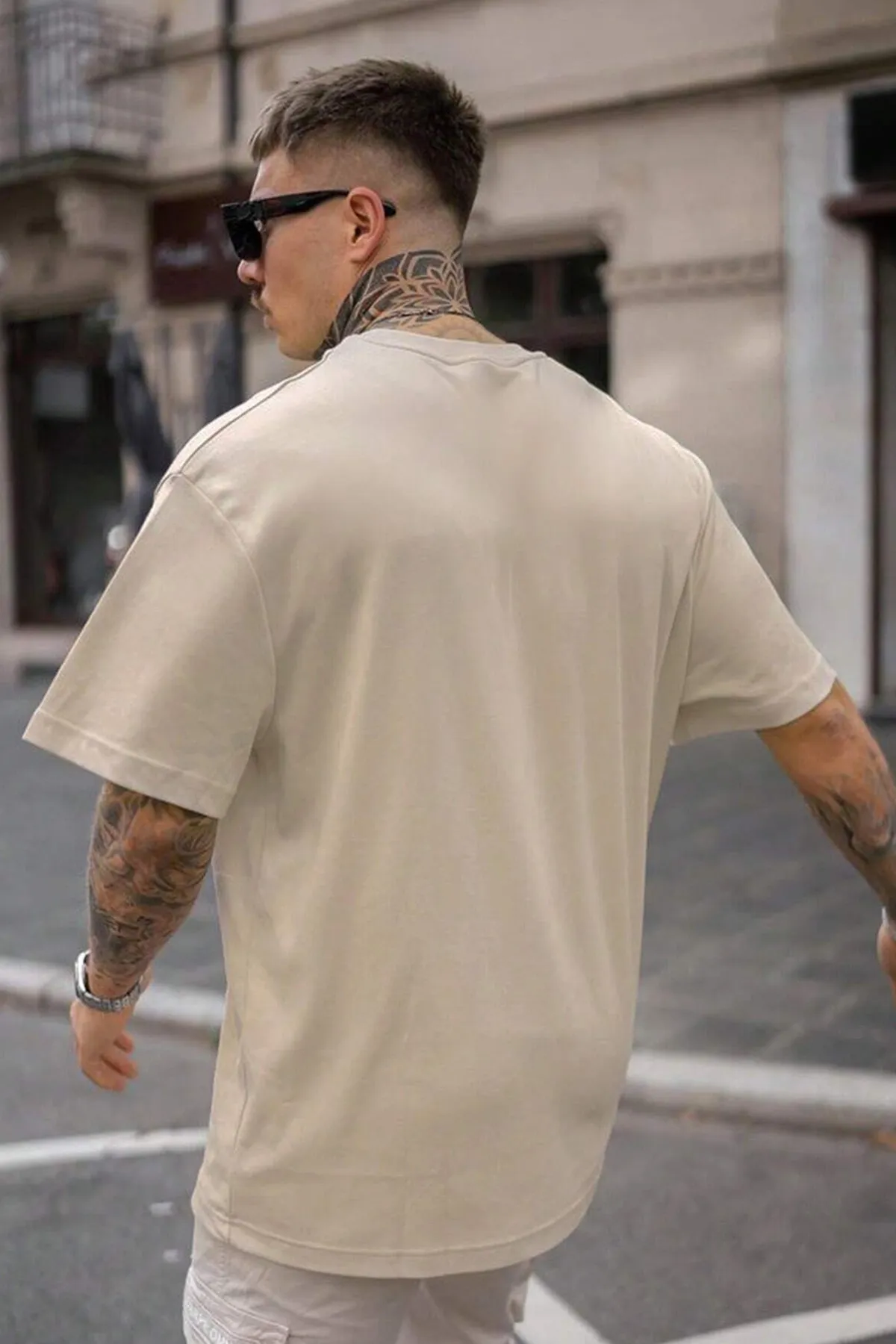 uyguntarz  T-Shirt - Beige - Regular Fit