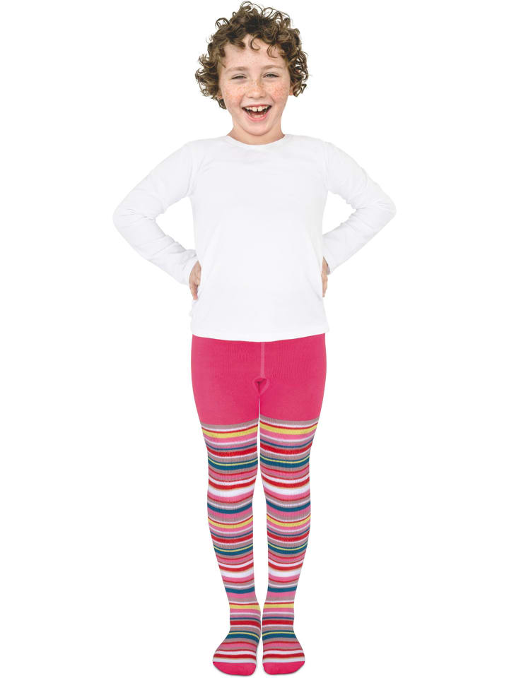 normani Baby Thermostrumpfhose -Ringelmuster in Pink günstig kaufen