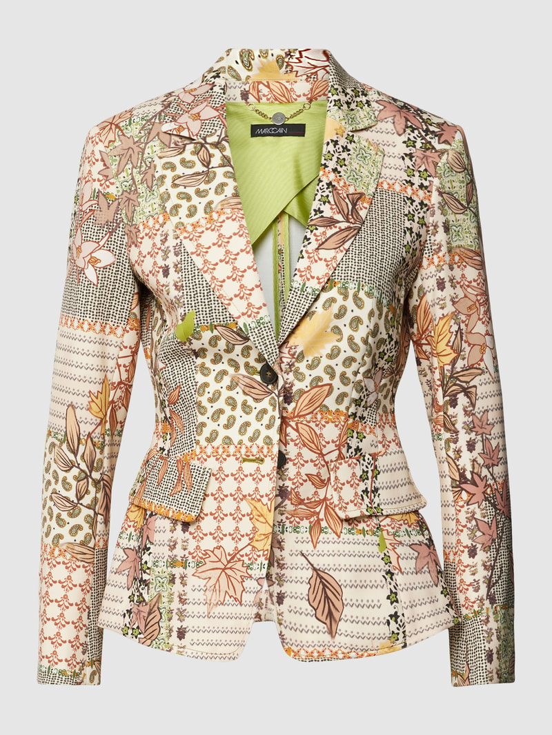 Blazer mit Allover-Muster in orange
