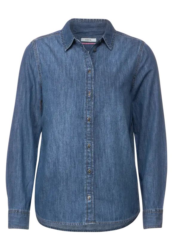 CECIL Jeansbluse in Blau