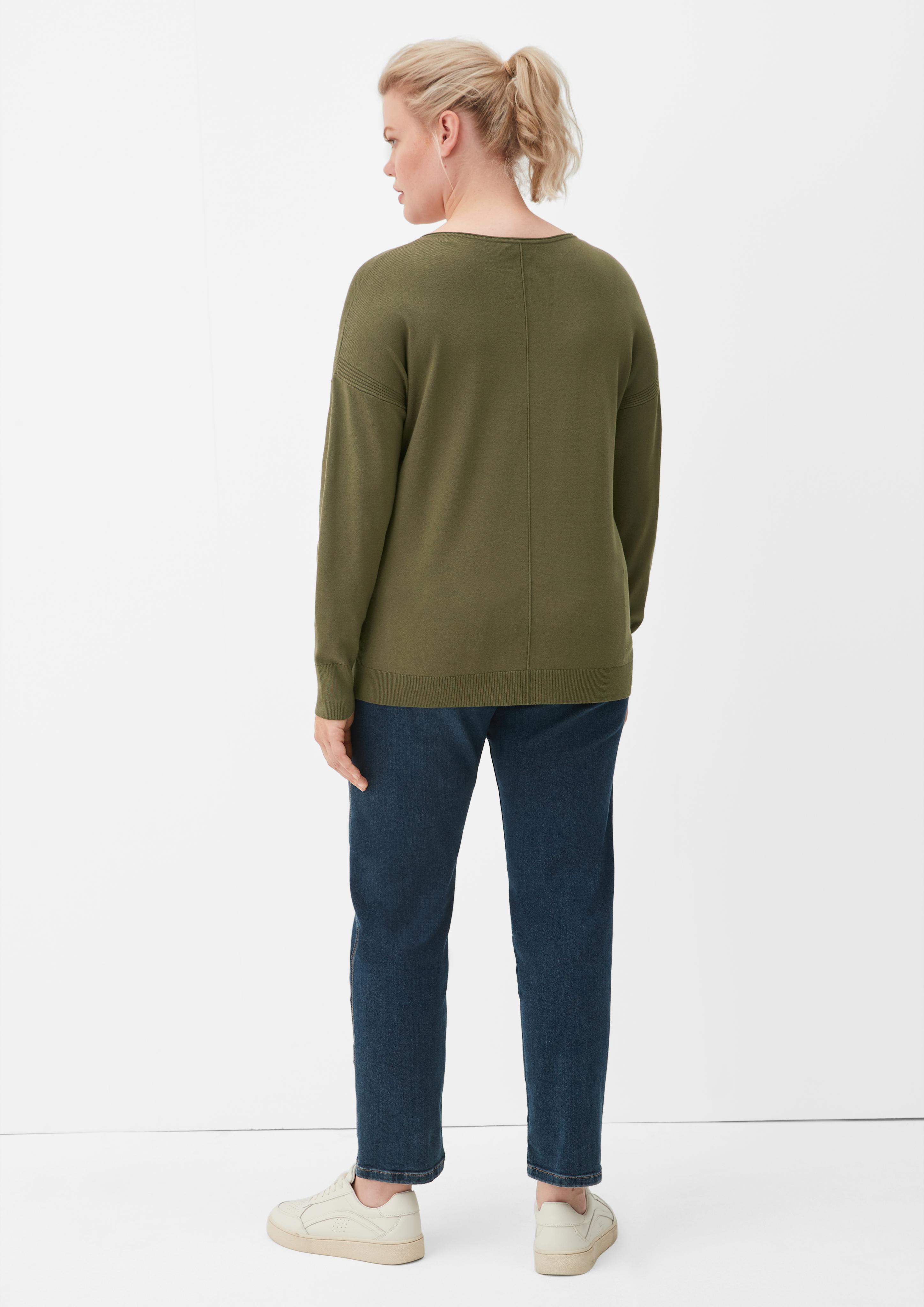 Feinstrickpullover mit V-Neck  2122004-7844