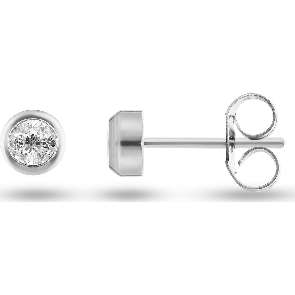 FAVS Boucles d'oreilles à fermoir à poussette Acier inoxydable Boucles d'oreilles