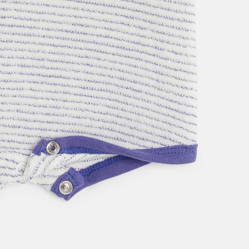 Combishort en coton éponge bébé violet Absorba