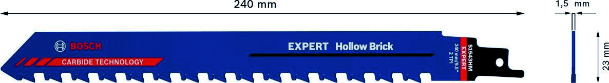 Bosch Blue Zubehör 2608900416 Expert „Hohlziegel“ S 1543 HM Säbelsägeblatt 10-teilig