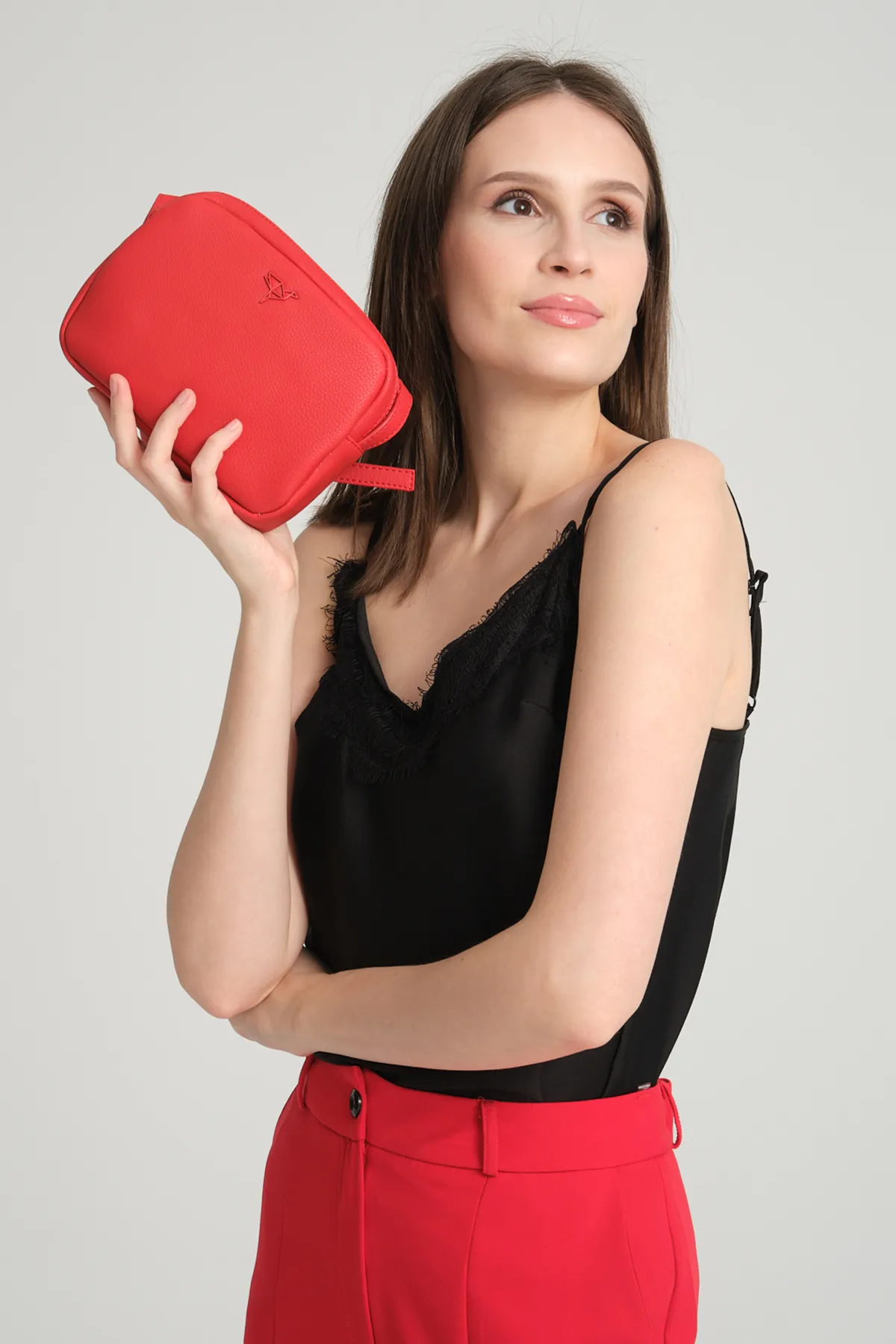 Garbalia  Liberty Red Damen-Minitasche mit Reißverschluss, verstellbarem Schultergurt mit Kreuzgriff
