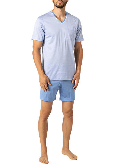 Novila, Pyjama, Baumwoll-Jersey  Fil à Fil, hellblau