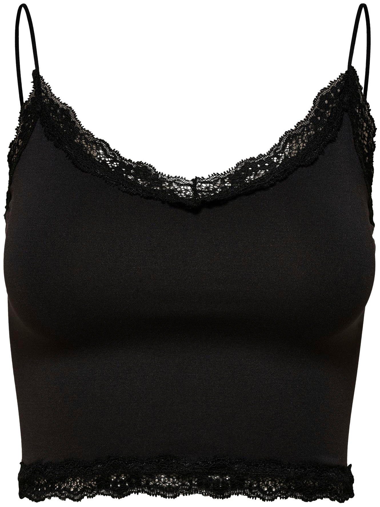 ONLY Spitzentop ONLVICKY LACE SEAMLESS CROPPED TOP