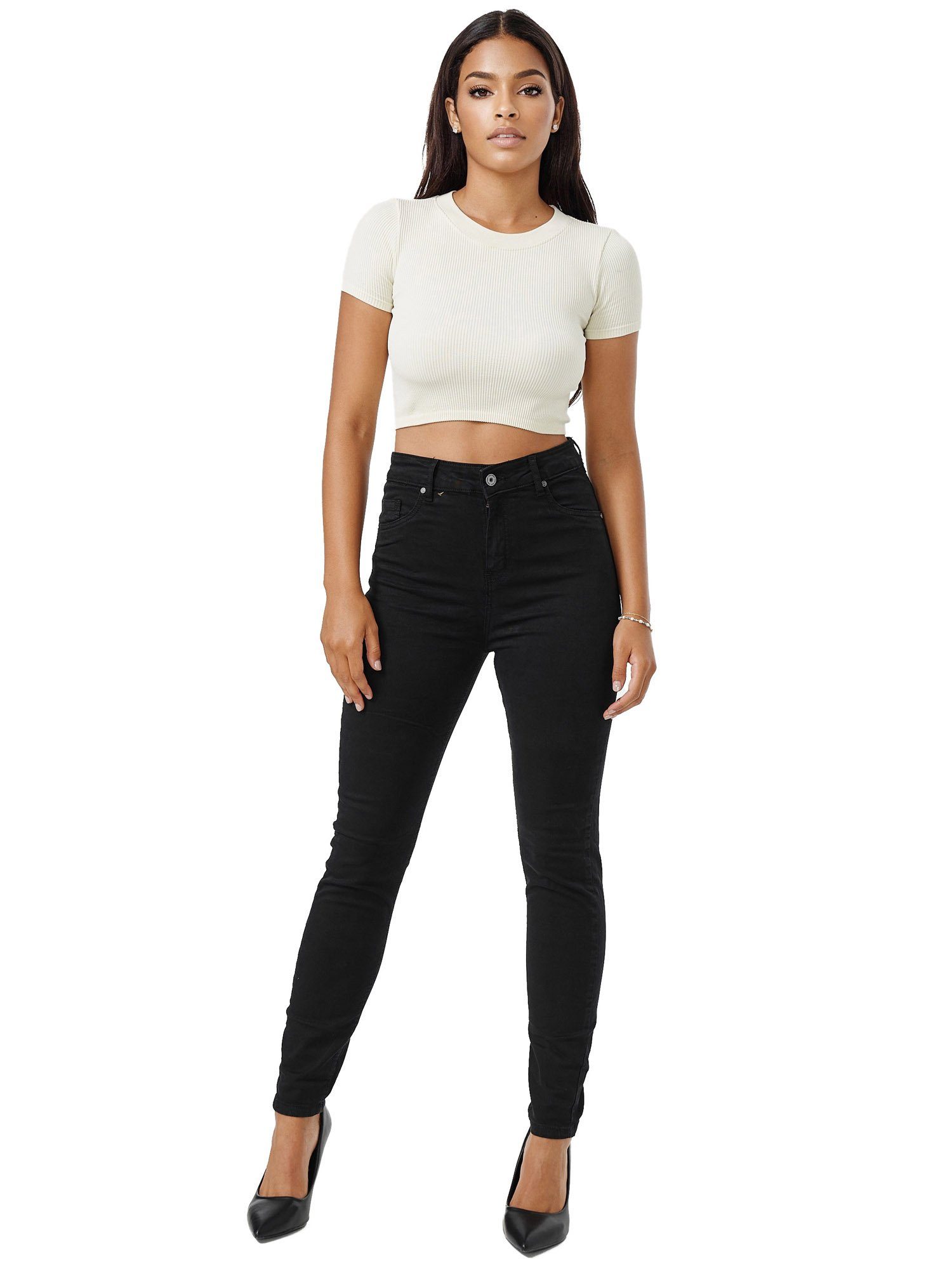 Tazzio Skinny-fit-Jeans F103 Damen High Rise Jeanshose