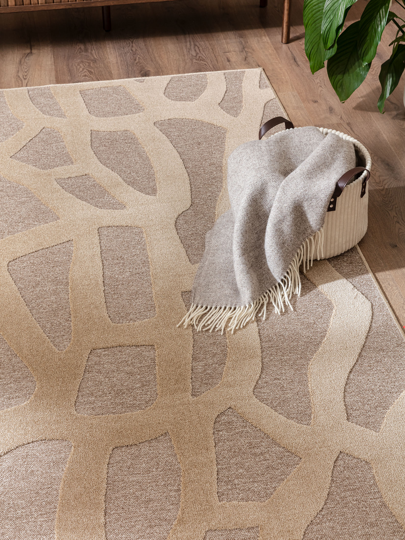 Oriana Moderner Teppich, Sand