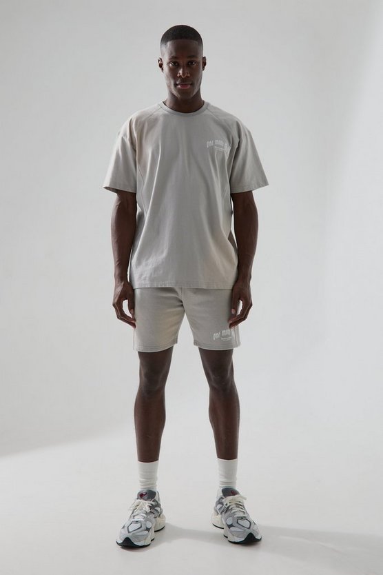 Man Active T-Shirt mit Vintage-Waschung