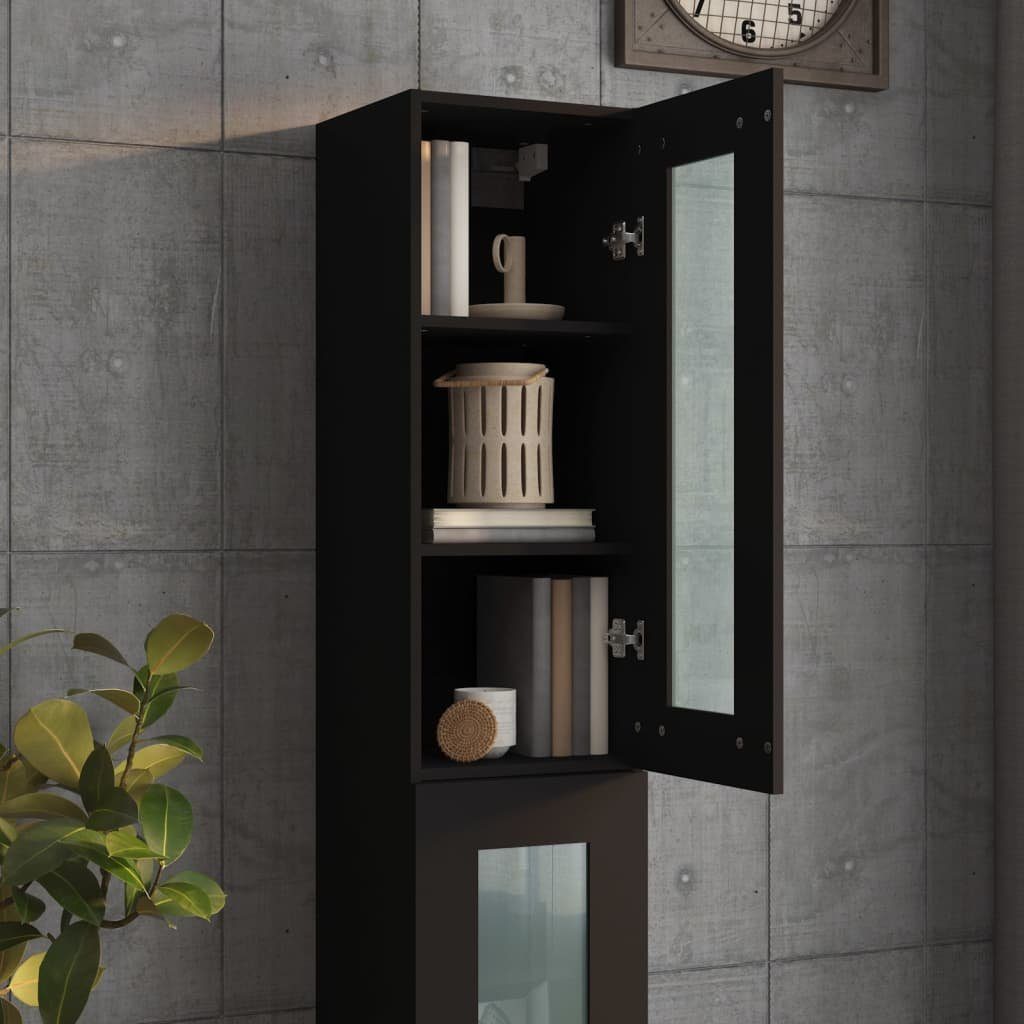 Tapferer Ping Anrichte Hängeschrank Schwarz 34,5x34x90 cm (1 St)