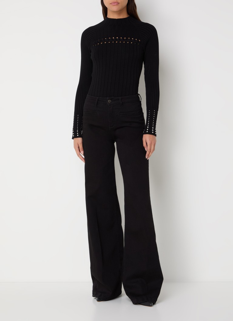 Liu Jo Rib knitted top with studs