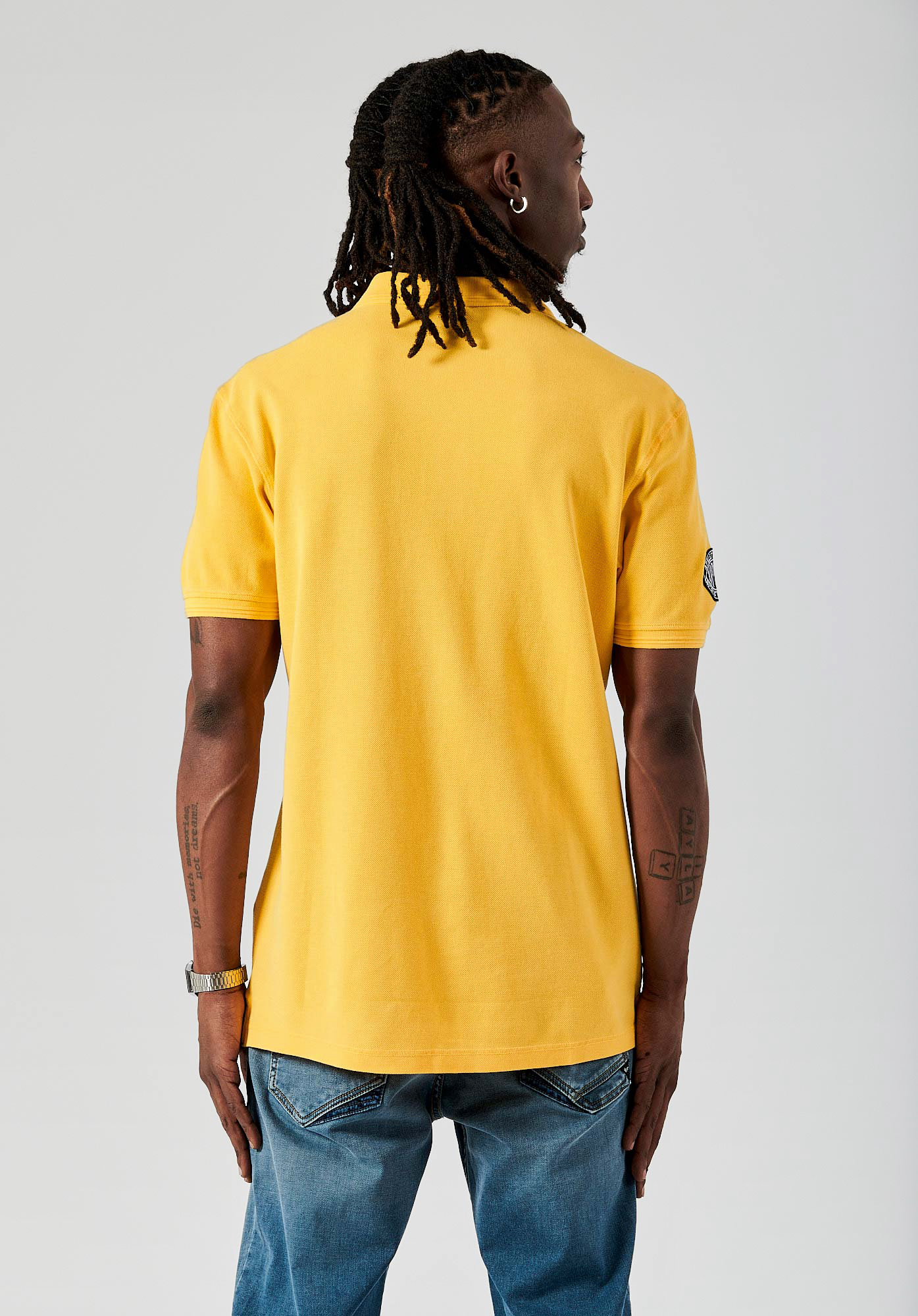 BARNI  Polo jaune Homme en 100% coton bio