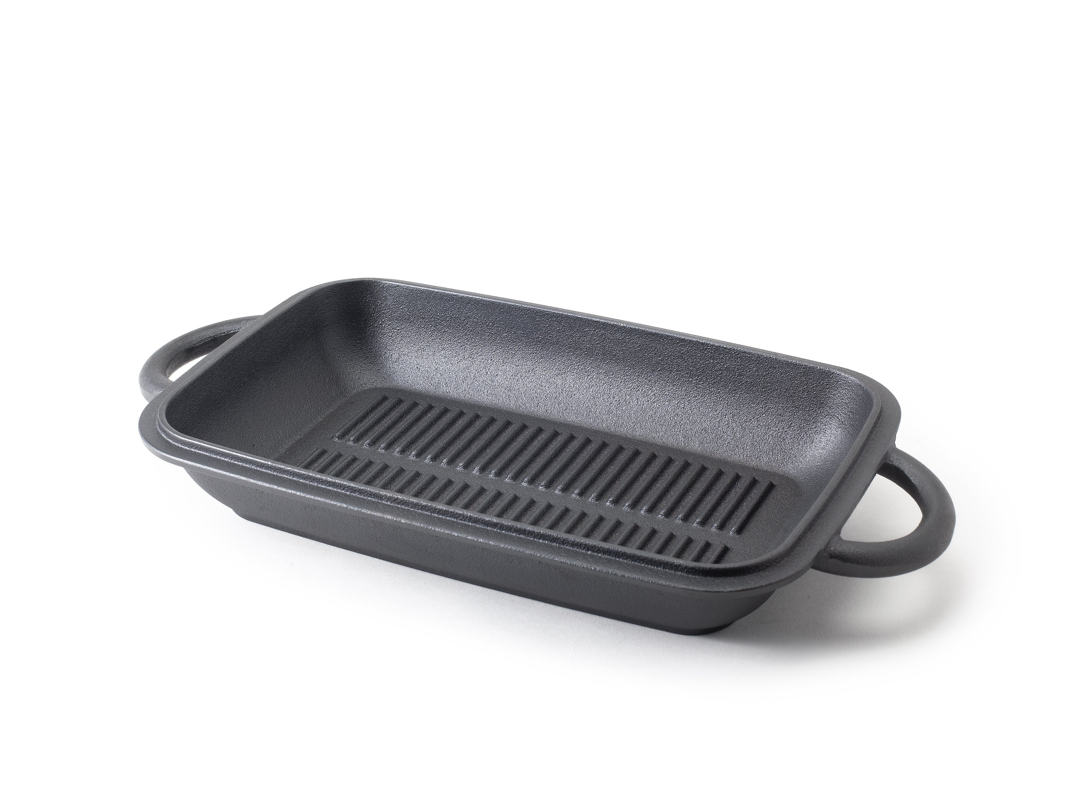 Hanseküche Grilltopf Gusseisen Bräter – Eingebrannter 2in1 Topf mit Deckel, Gusseisen (2in1 Bräter, 1-tlg., Topf und Deckel), Induktionsgeeignet, Temperaturbeständig