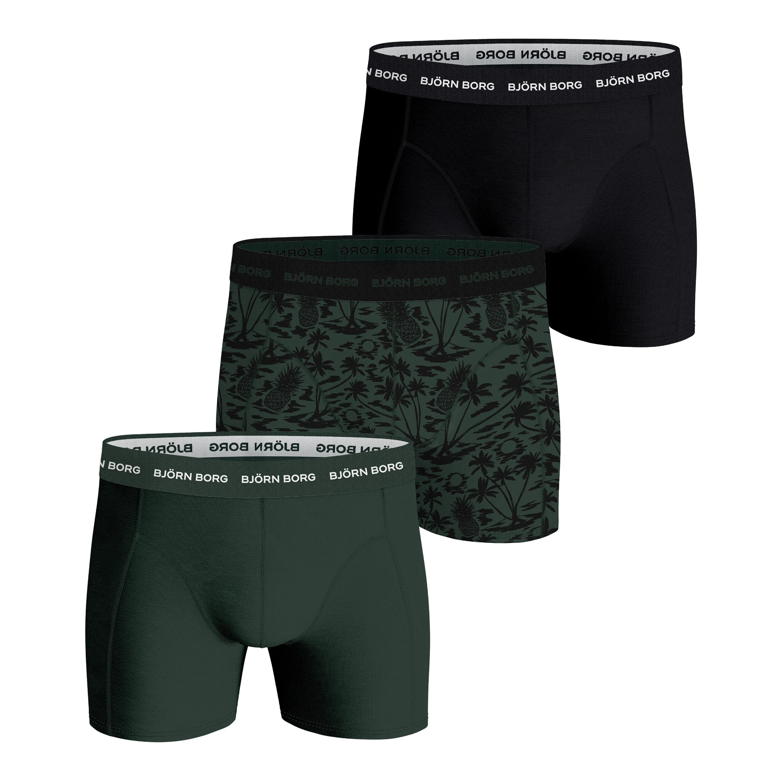Cotton Stretch Trunk Boxer Short 3er Pack Herren - Mehrfarbig