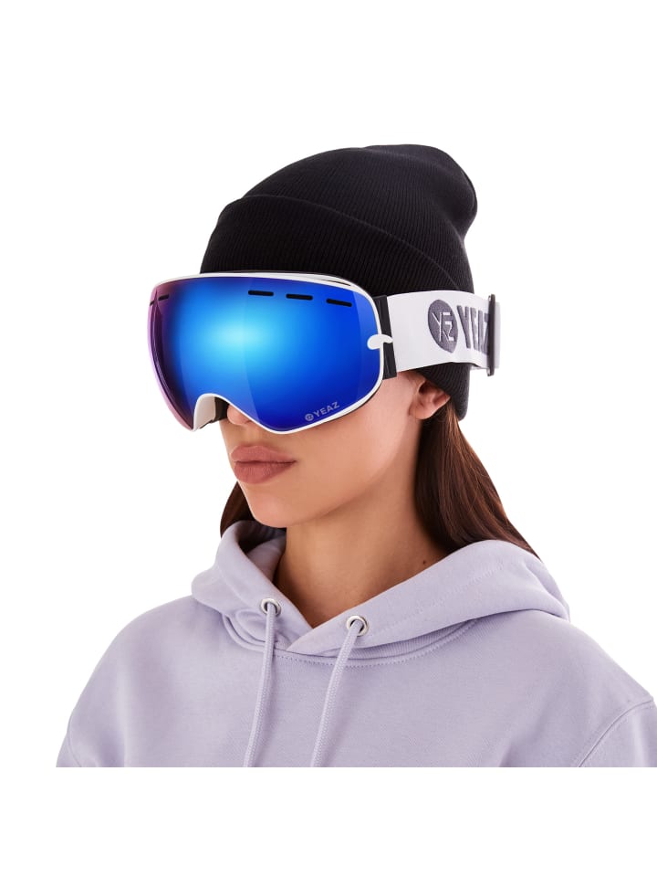 YEAZ XTRM-SUMMIT Ski- Snowboardbrille verspiegelt in weiß günstig kaufen onesize