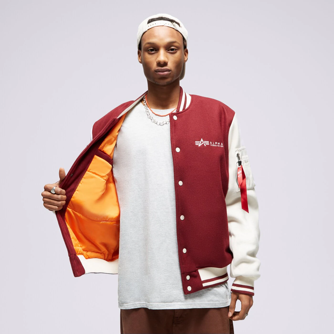 ALPHA INDUSTRIES JACKE VARSITY AIR FORCE Dunkelrot