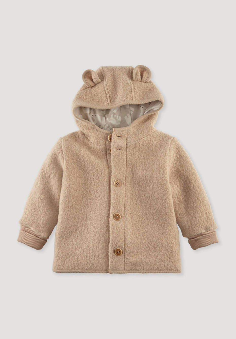Walkjacke aus reiner Bio-Merinowolle
