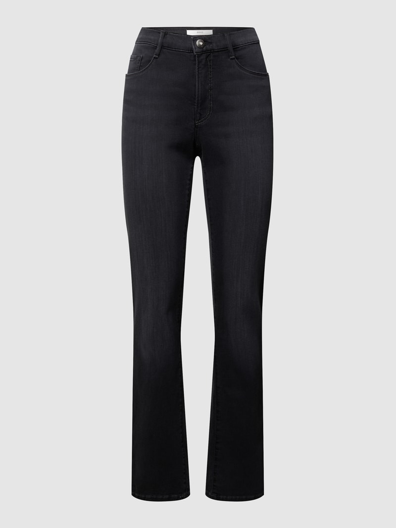 Slim Fit Jeans mit Swarovski®-Kristallen Modell 'Mary' in dunkelgrau