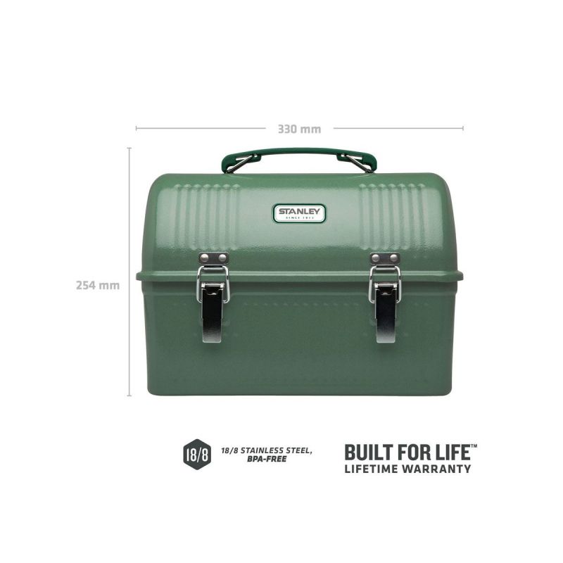 Picknickkoffer, Stanley Classic Legendary Lunch BOX 10qt \/ 9.5l Hammertone Green (Thermoflasche nicht im Lieferumfang enthalten)