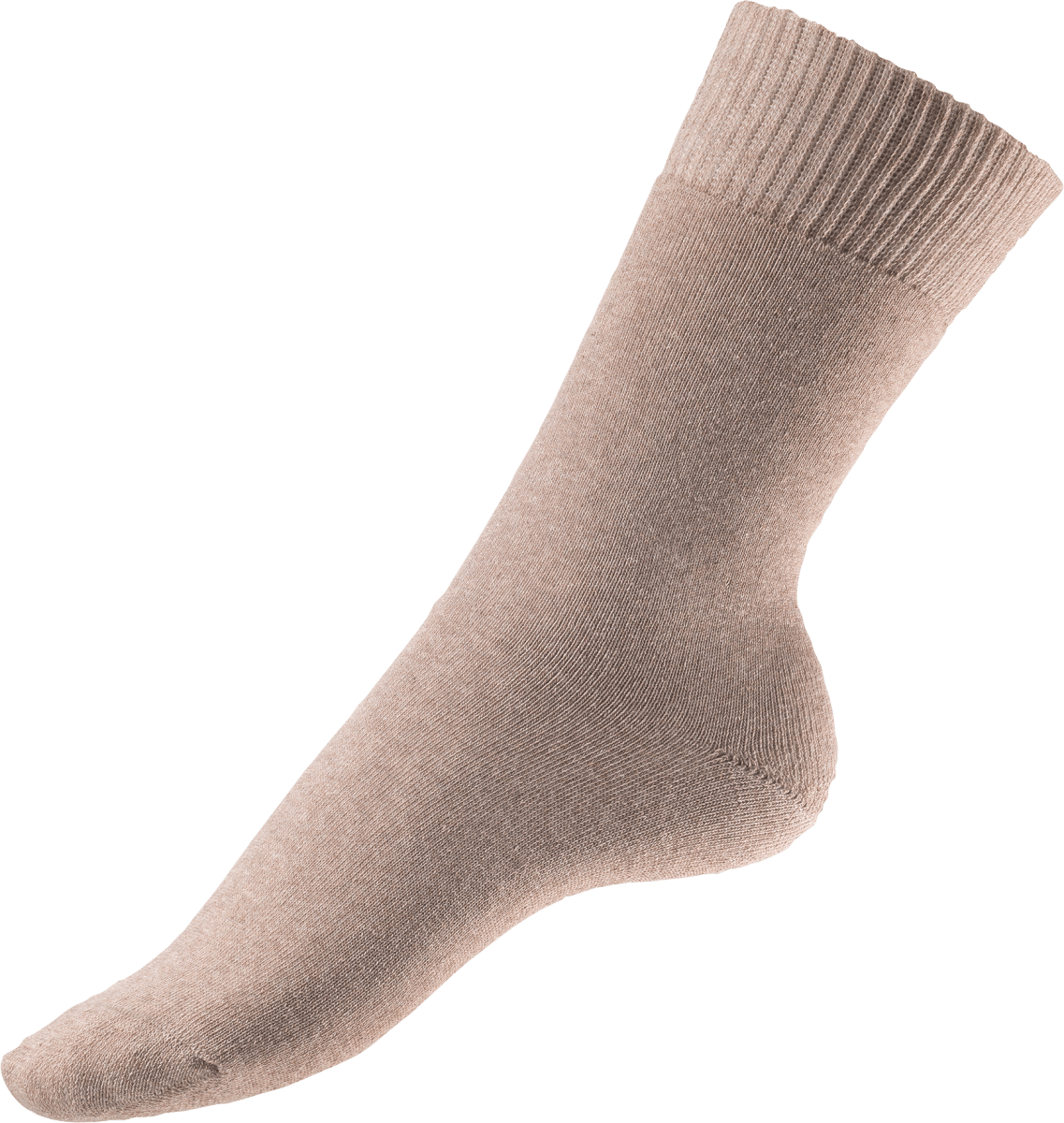 Soft-Socken mit Bio-Baumwolle, braun, Gr. 35-38, 1 St