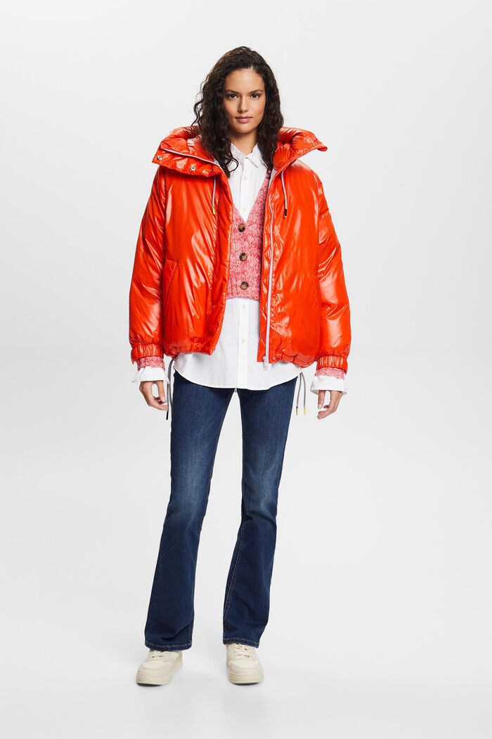Steppjacke in Glanzoptik
