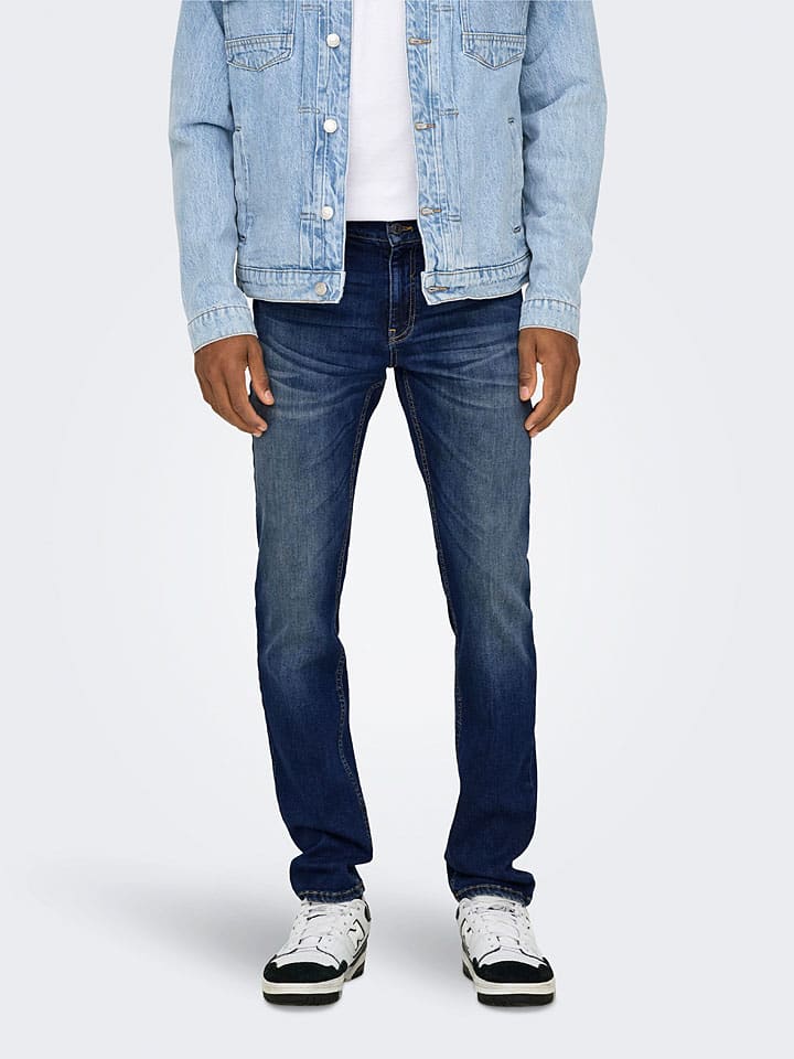 ONLY & SONS Jeans - Slim fit - in Dunkelblau günstig kaufen
