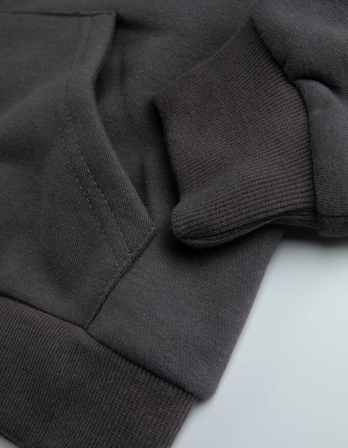 Cropped Sweatjacke - einfarbig