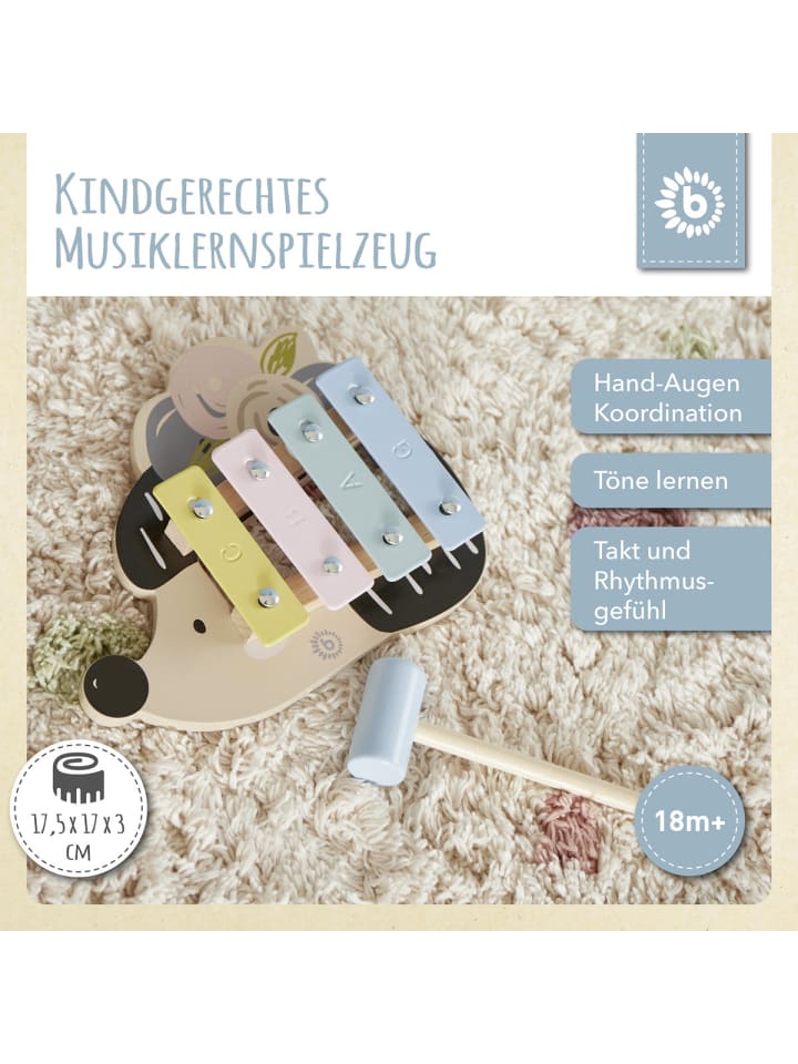 Bieco Spielwaren Xylophon Igel - ab 12 Monate in Mehrfarbig günstig kaufen onesize
