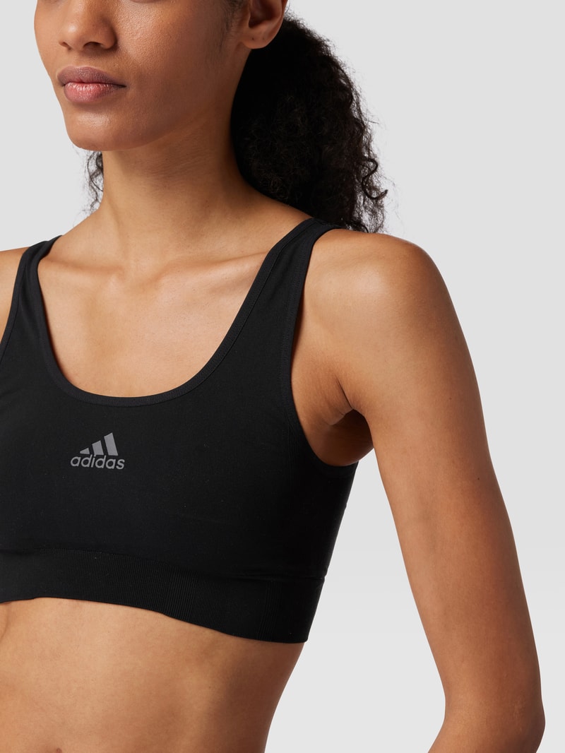Bustier mit Label-Detail in schwarz