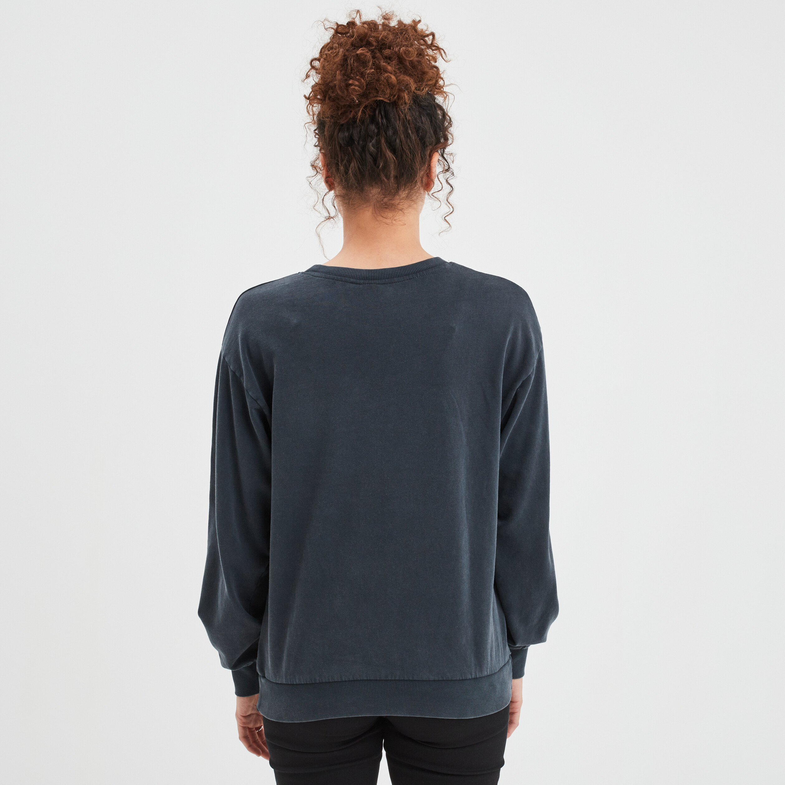 Sweat col rond coton Vilaines DS noir femme | La Halle