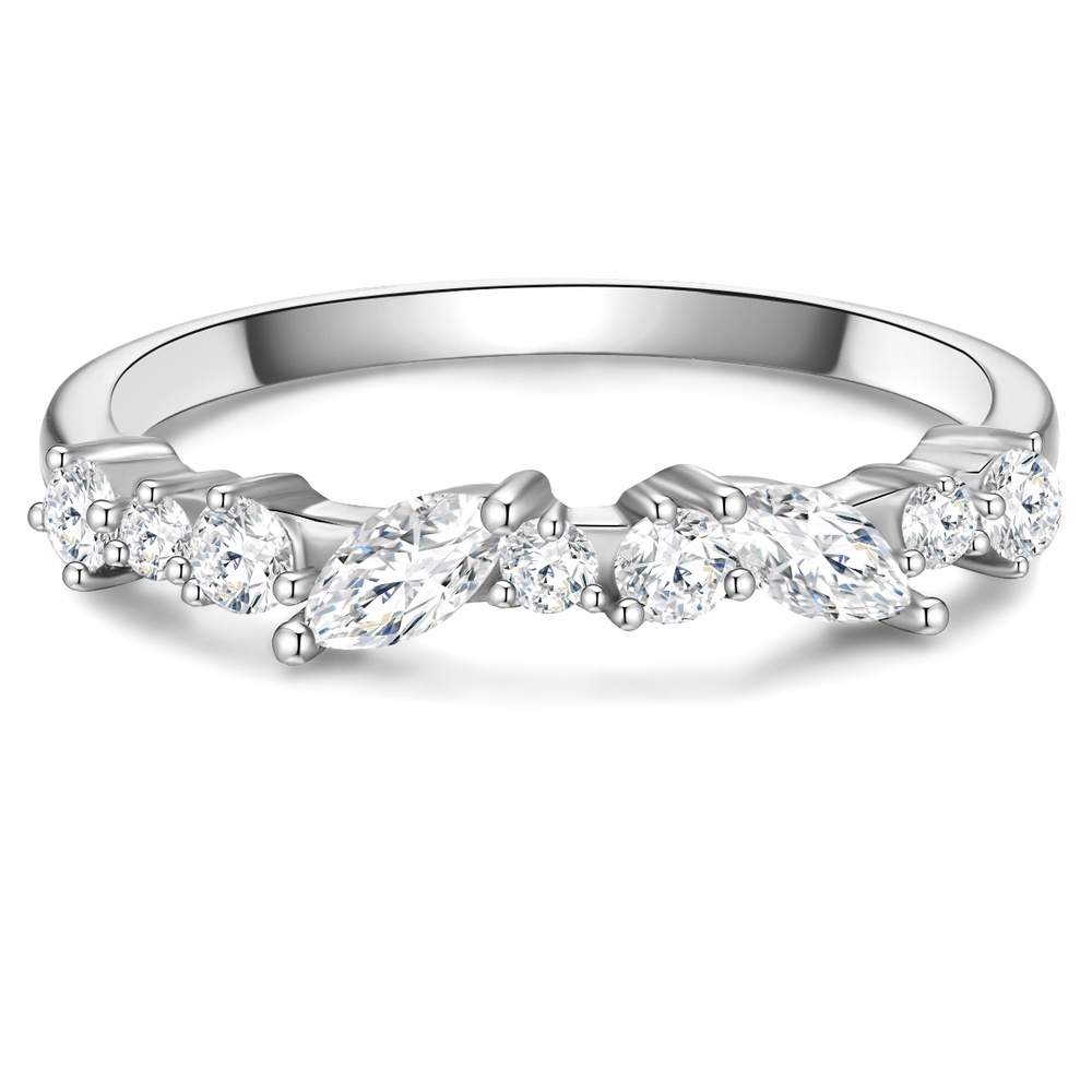 Glanzstücke München Bague en argent Argent sterling Oxyde de zirconium (CZ) en Argent Bague