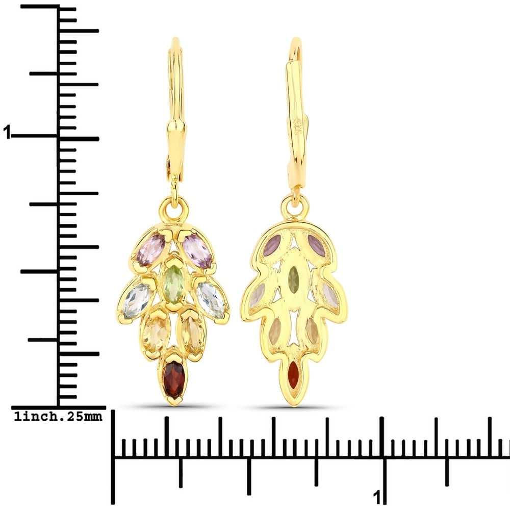 Rafaela Donata Boucles doreilles Argent sterling Améthyste en Or jaune Bijoux
