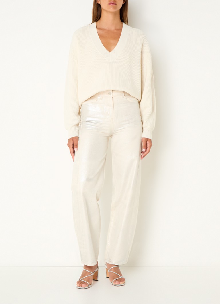 IRO Chandra high waist loose fit jeans with metallic finish
