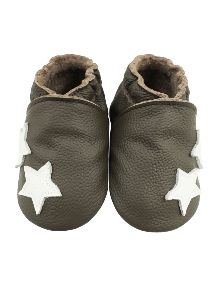 Yalion Leder-Krabbelschuhe 