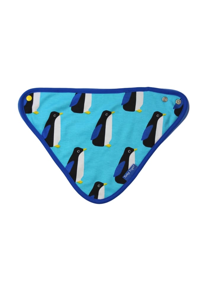 Toby Tiger Dreieckstuch mit Pinguin Print in blau günstig kaufen 0