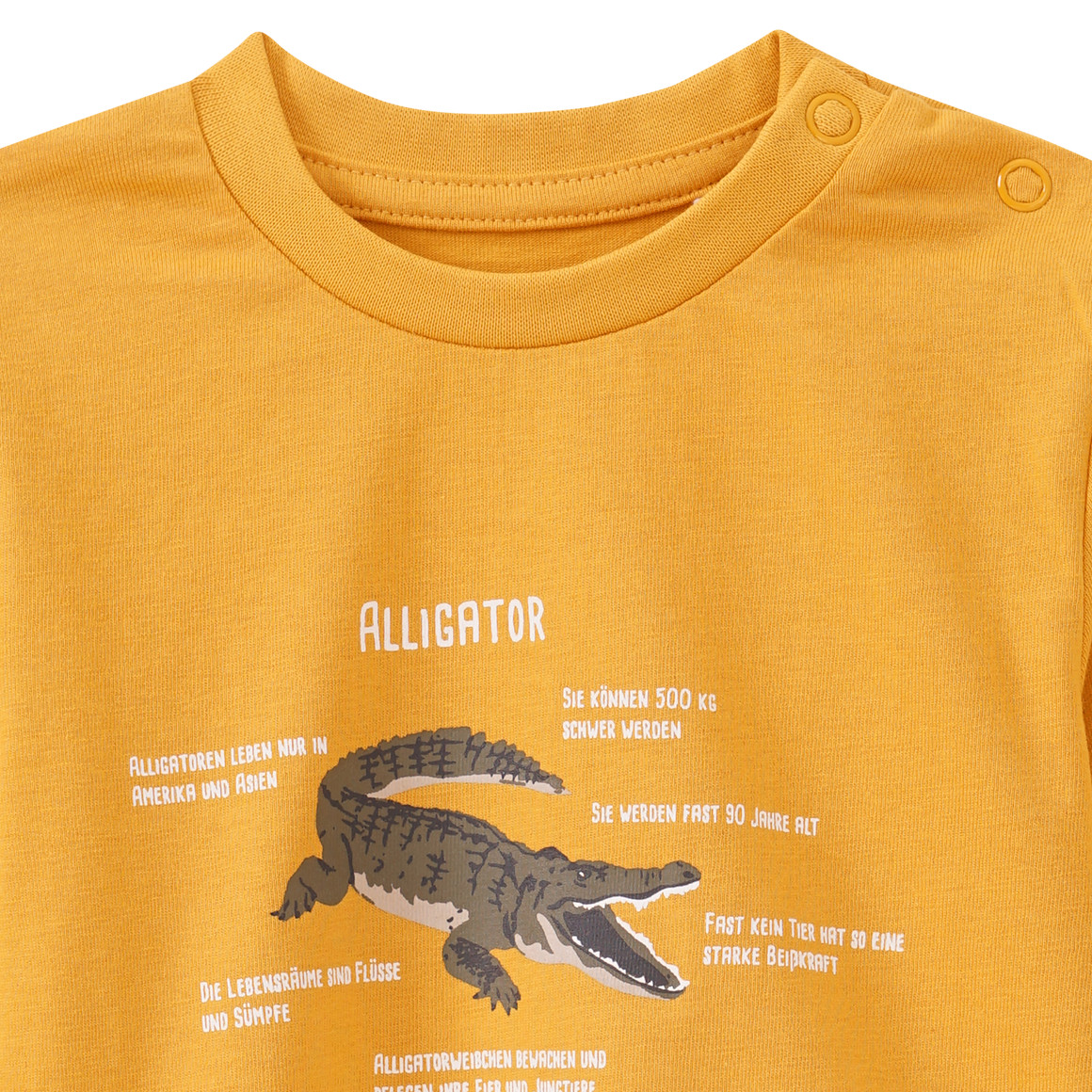 Baby Langarmshirt mit Alligator-Print