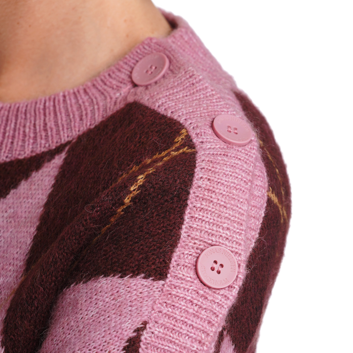 Damen Strickpullover mit Rauten-Allover