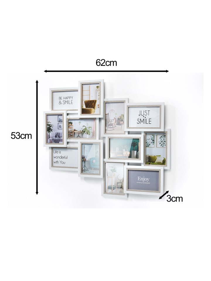 kobolo Bilderrahmen Collage BIG12 in Weiß günstig kaufen onesize