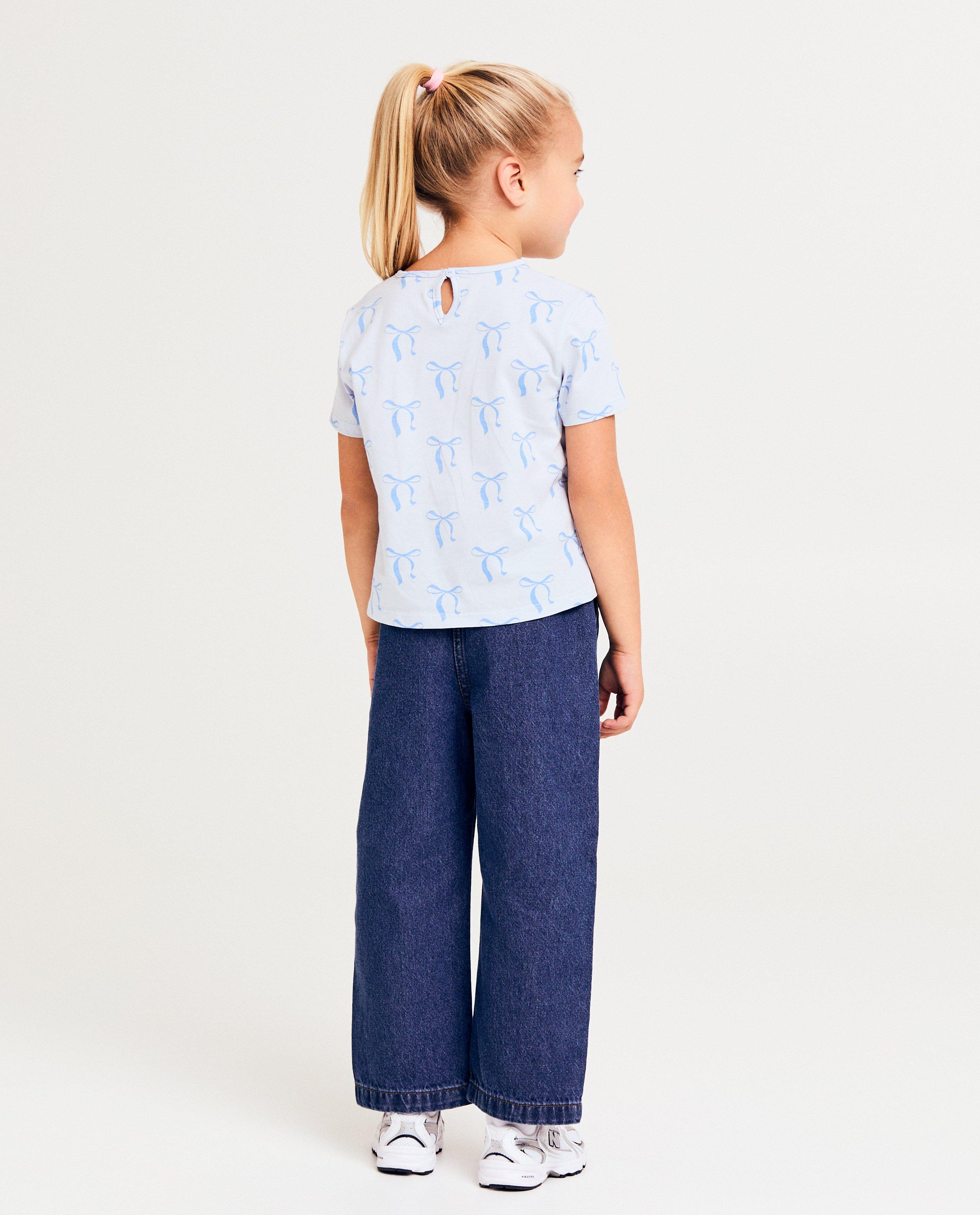 Tricou Besties cu imprimeu cu funde, albastru deschis