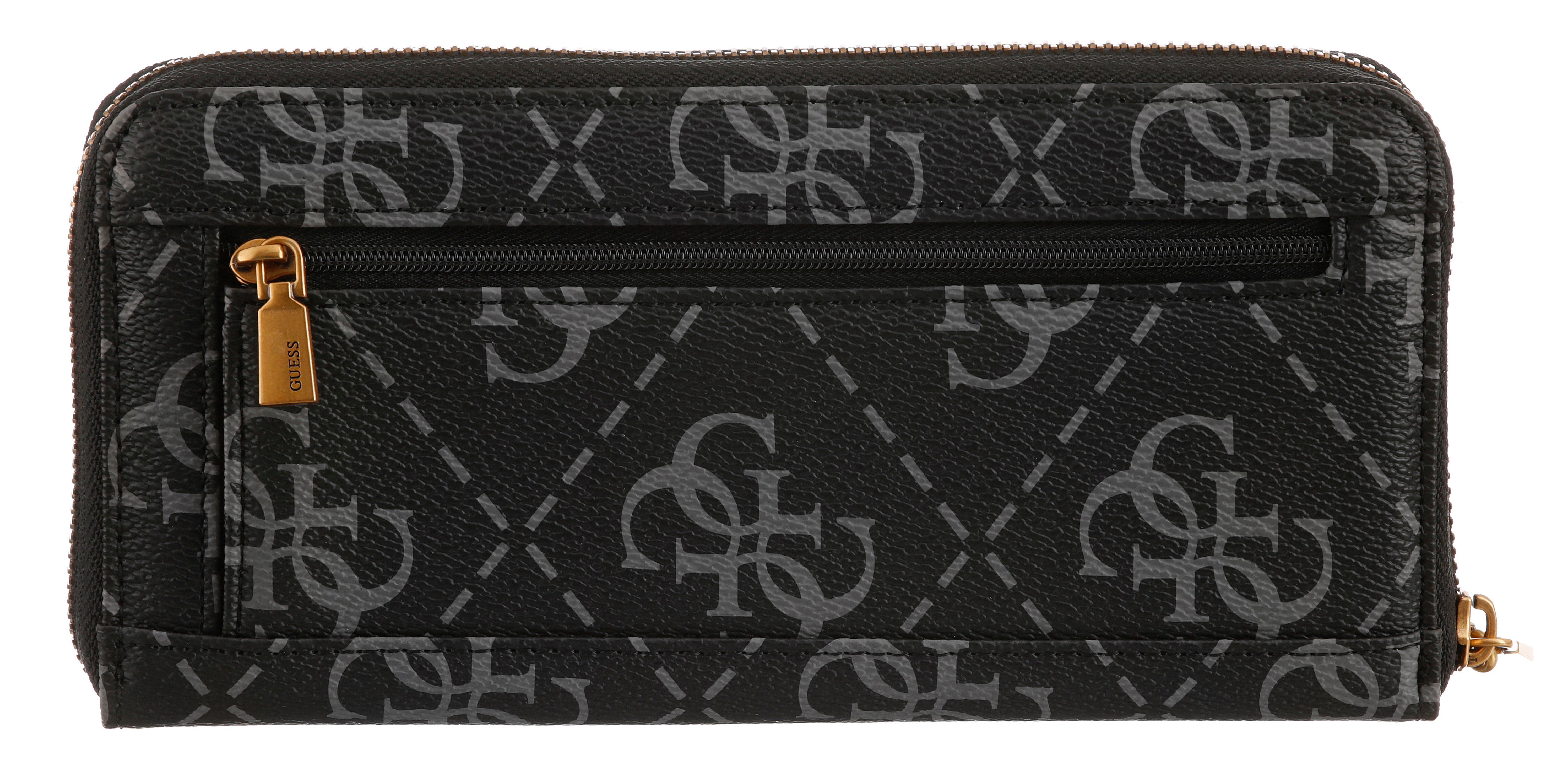 Guess Geldbörse ECO BRENTON SLG LRG ZIP AROUND, mit praktischer Einteilung