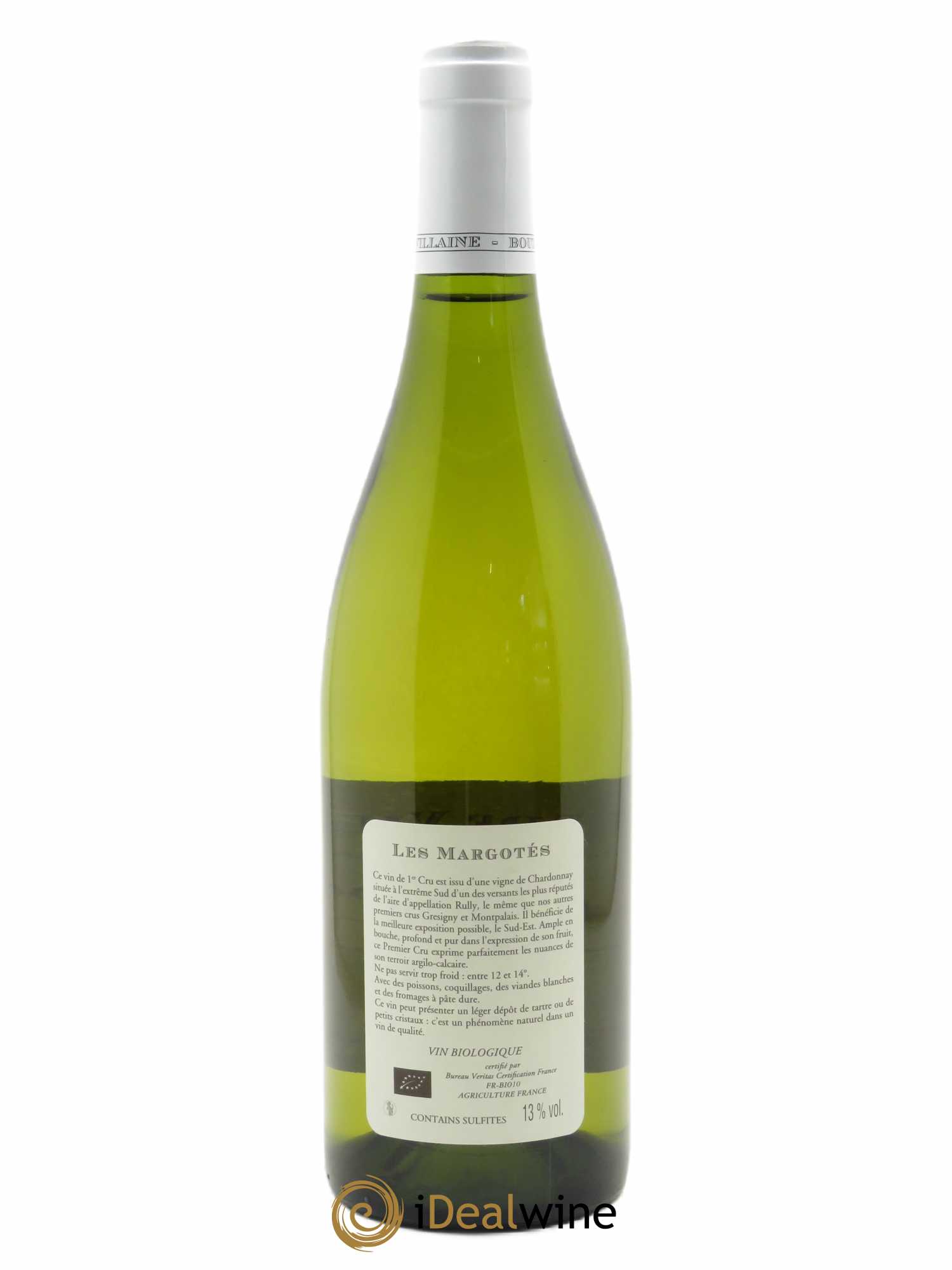 Rully 1er Cru Les Margotés Domaine de Villaine  2016 - Lot de 1 Bouteille